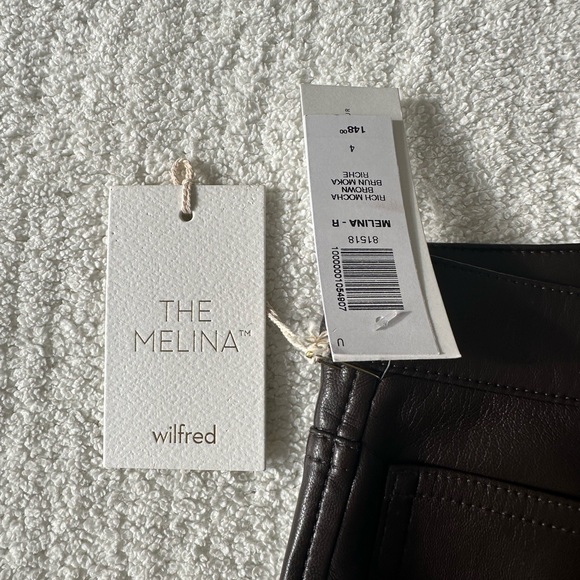 WILFRED BRAND NEW VEGAN LEATHER PANTS - Picture 4 of 5